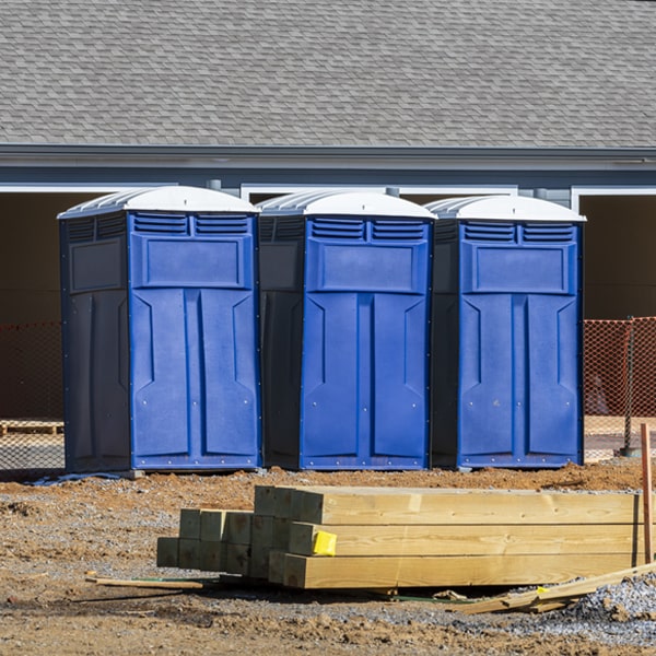 how often are the portable toilets cleaned and serviced during a rental period in Royal